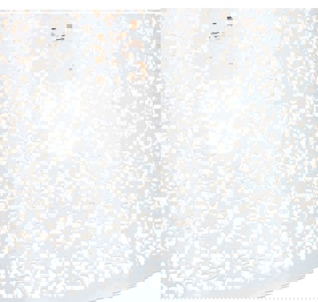 Marrakech Designed Large White Metal Pendant Light Shade with Floral Decoration Image 3