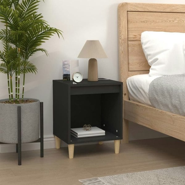 Berkfield Bedside Cabinet Black 40x35x50 cm Engineered Wood