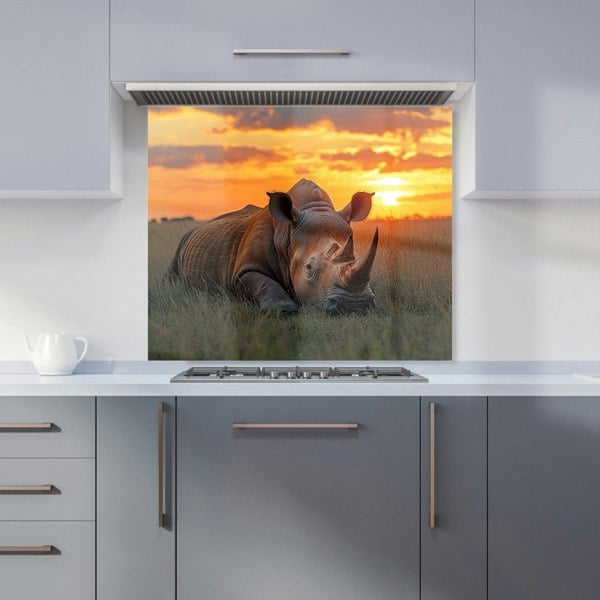 Warren Reed Rhino Glass Kitchen Splashback - 00022