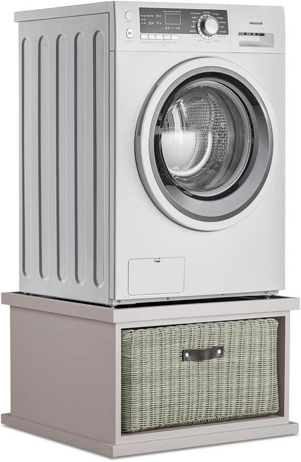 Statement Furniture Tetbury Washing Machine Pedestal, Dryer Stand with Storage Basket