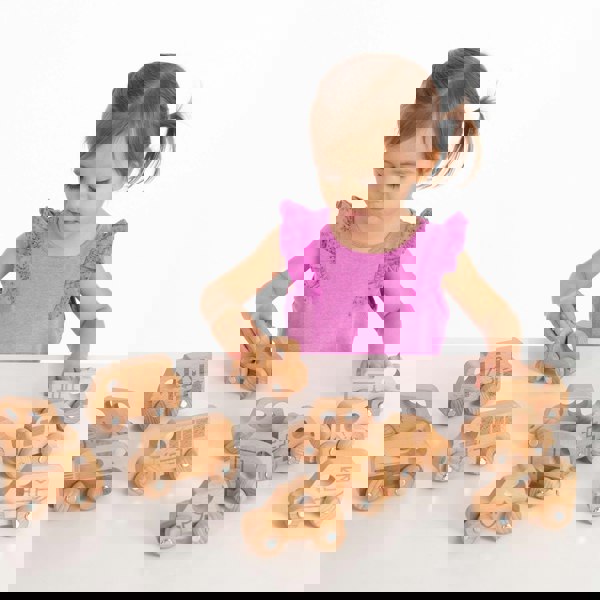 tickit Natural Wooden Vehicles Set