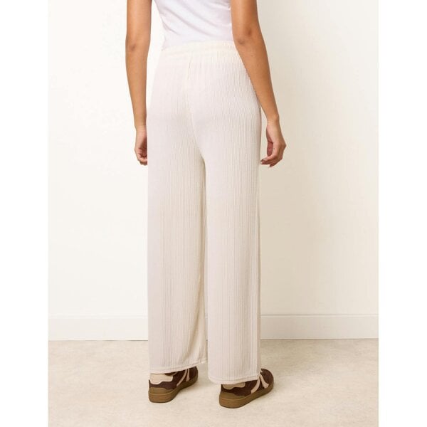 Blue Vanilla Ribbed Wide Leg Trousers