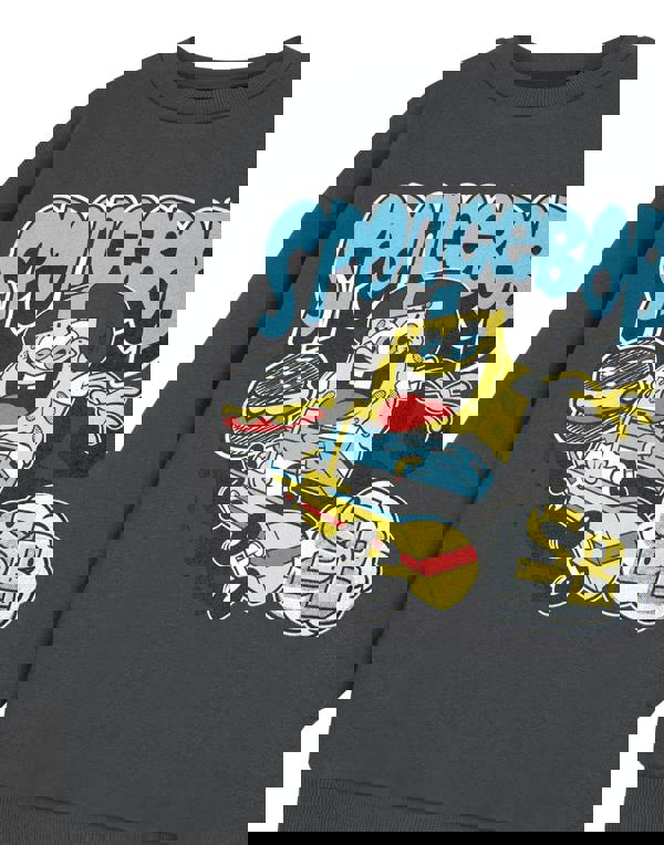 SpongeBob SquarePants Boys Grey Skateboard Sweatshirt