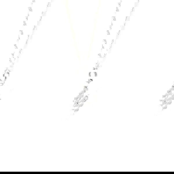 Say It With Dainty Block Initial Necklace - Sterling Silver