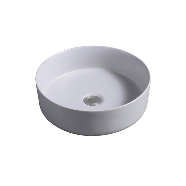 Limoge 7844 Ceramic Vert Round Countertop Basin in Cement