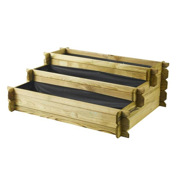 Cerland Angelic 3-Tier Raised Bed 1.2m x 0.8m 178L Section Vegetable Growing Bed