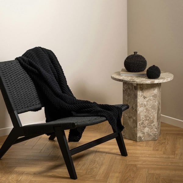 Furniture To Go Naxos Side Table in Brown Marble