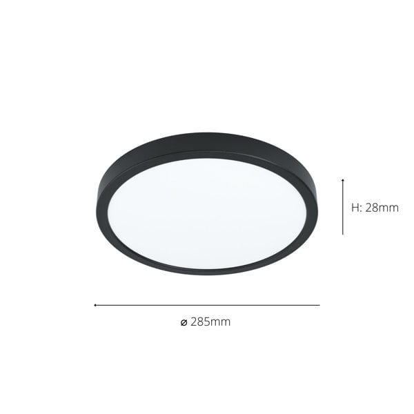 EGLO Fueva 5 1-Light LED Black Circular Ceiling Light