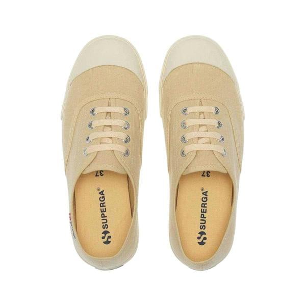 Superga Womens/Ladies 2118 Cotton Stone Wash Trainers - Off White - 
