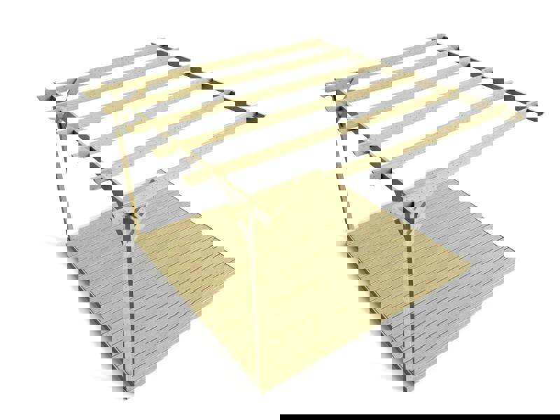 Arbor Garden Solutions Wall Mounted Pergola and Decking Kit Corbel Design