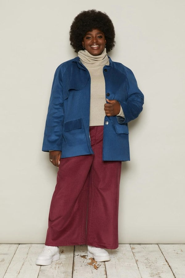 Bo Carter Orri Oversized Corduroy Jacket - Blue