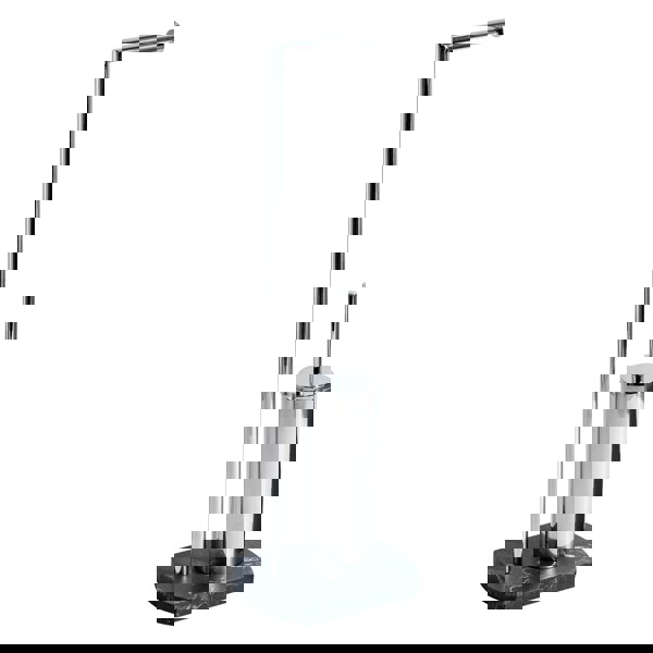 Showerdrape Octavia Grey Marble & Chrome Toilet Roll Holder & Toilet Brush Combination