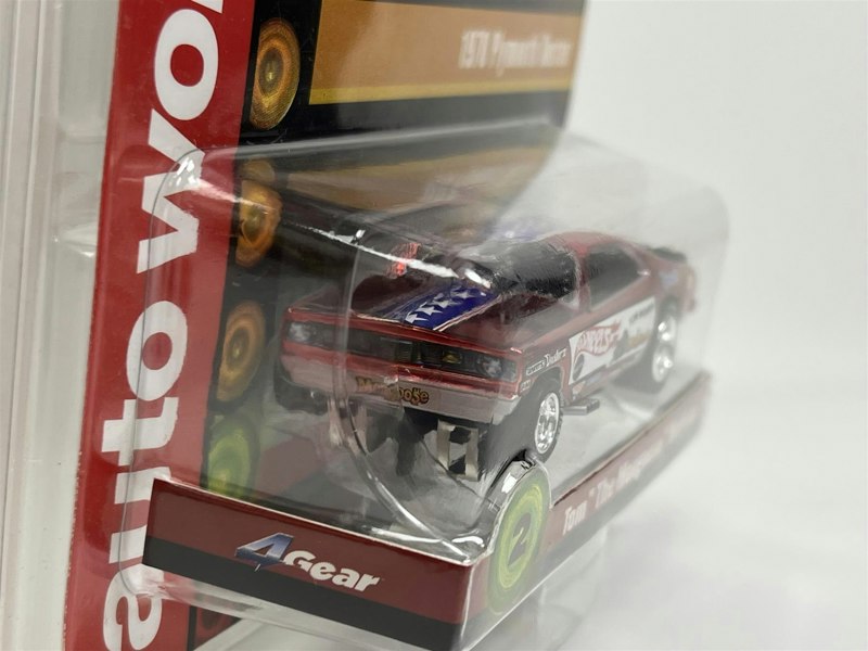 Auto World Slot Cars 1970 Plymouth Duster Tom The Mongoose McEven HO Scale Slot Car SC369-2