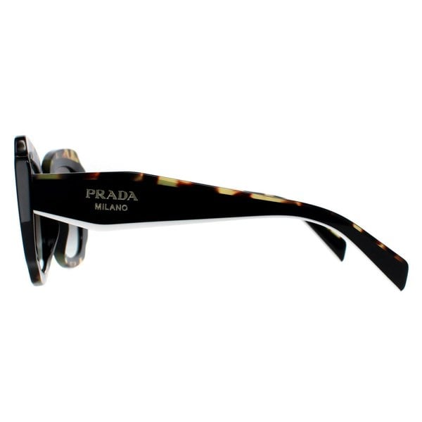 Prada Sunglasses PR16YS 01M0A7 Black and Medium Tortoise Light Grey Gradient