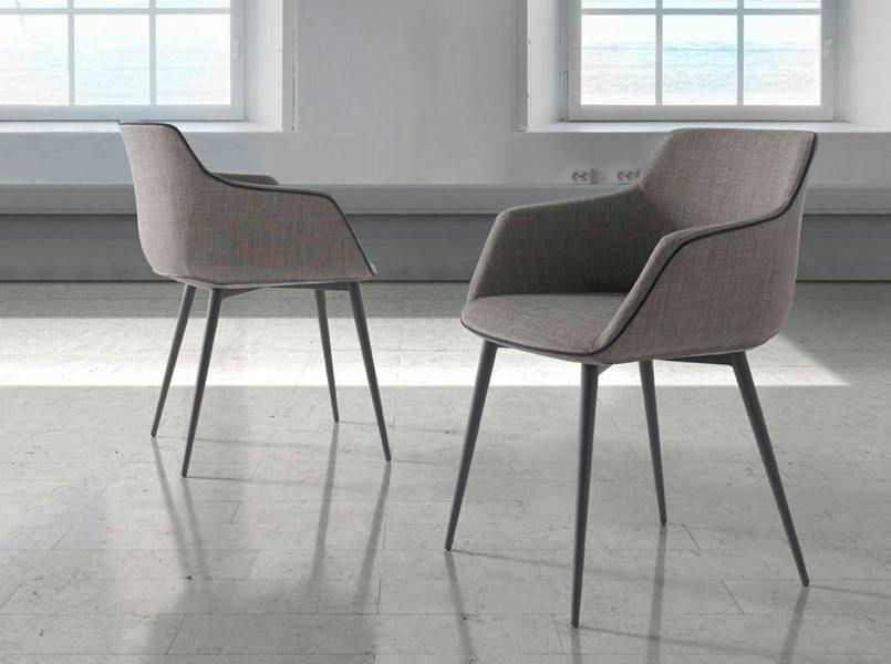 Angel Cerdá Dark Grey Fabric Chair 4005