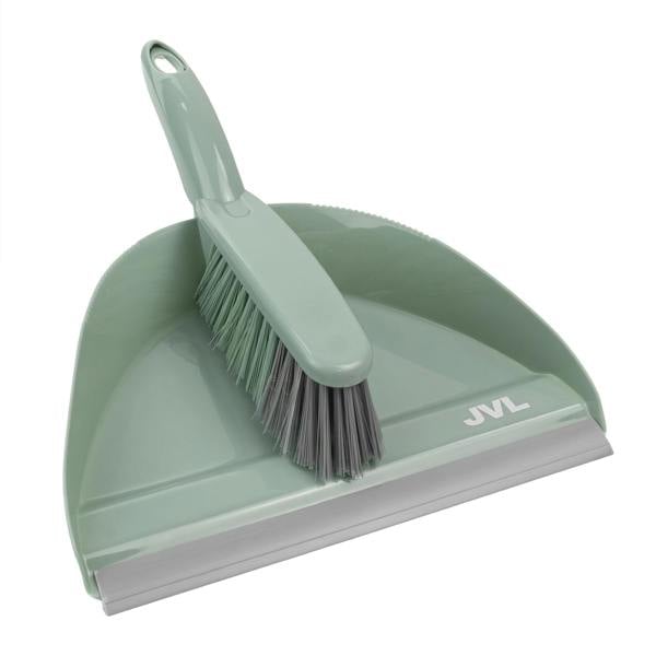 JVL Dust Pan And Brush Set - Green