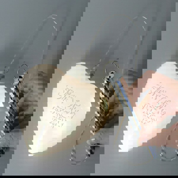 Personalised Memento Company Personalised Mr & Mrs LED Hanging Glass Heart