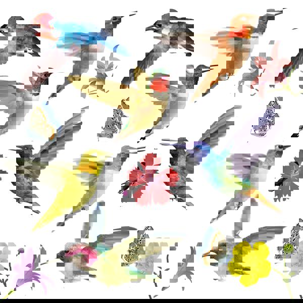 WALPLUS (WSW3003 x 2 PACKs) - Big Hummingbirds Window Clings