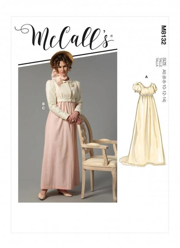 McCalls 8132 Paper Sewing Pattern – Women's Vintage Costume, Intermediate
