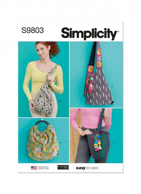 Simplicity Sewing Pattern 9803, Bags OS (One Size) - Easy
