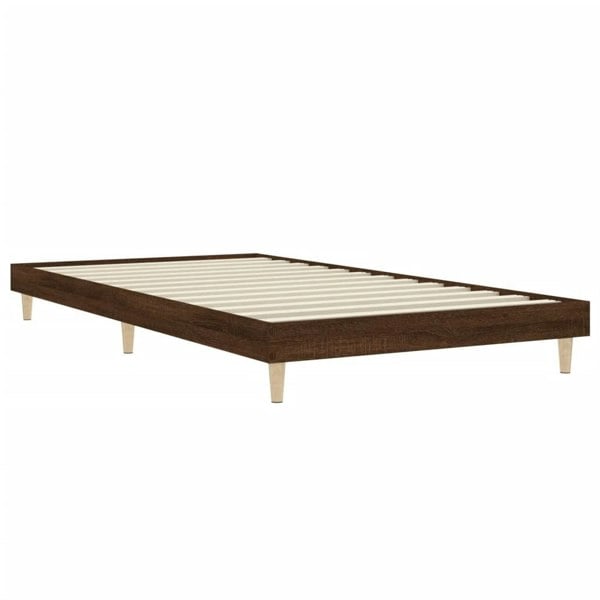 Berkfield Bed Frame Brown Oak 90x200 cm Engineered Wood