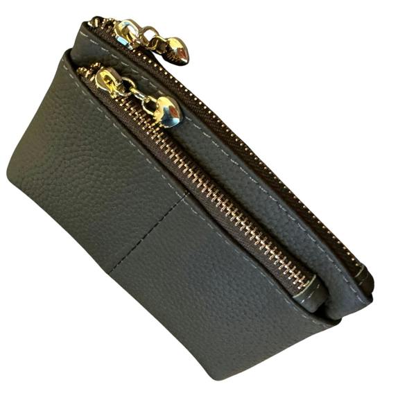 Love EMVY Italian Leather Purse with Heart Shaped Zips