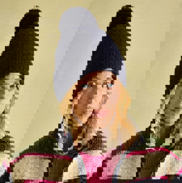 Joules EFFIE Womens Knitted Bobble Hat Navy