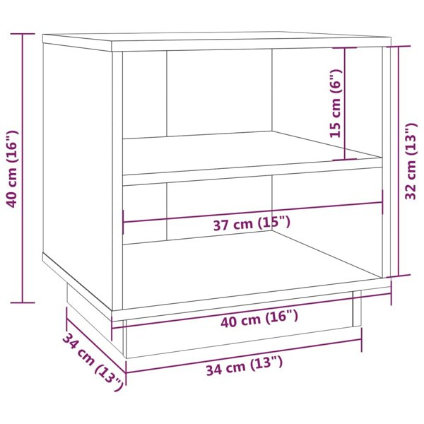 Berkfield Bedside Cabinets 2 pcs White 40x34x40 cm Solid Wood Pine