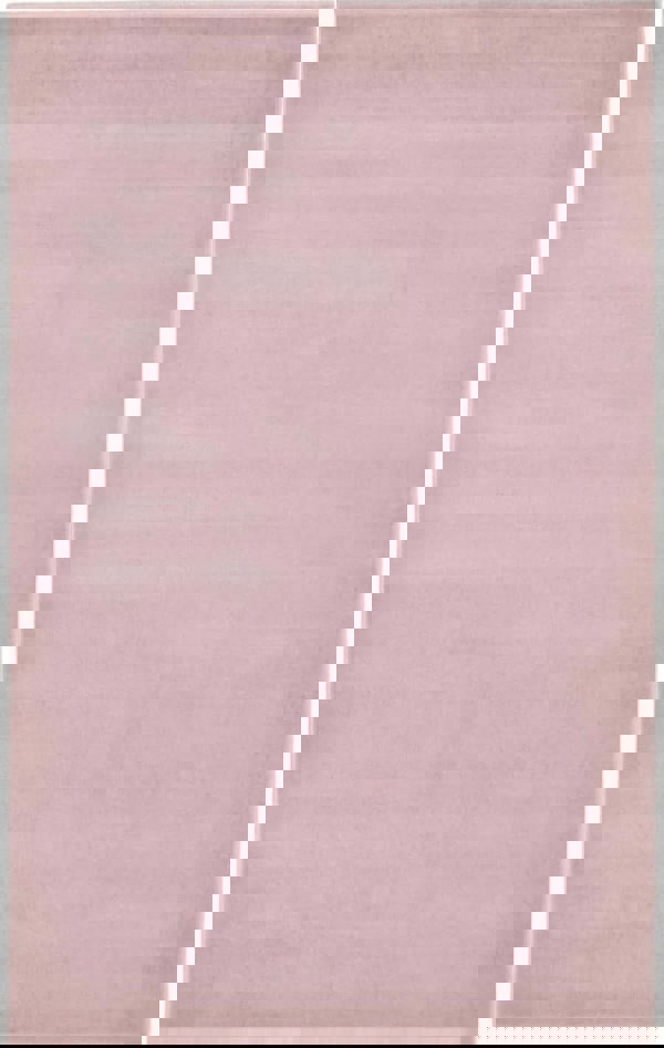 Solid Design Living Room Rug in Pink | Durable & Stylish |