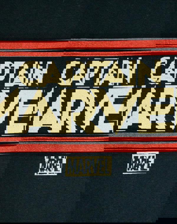 Marvel Womens Black Captain Marvel Short Sleeved T-Shirt