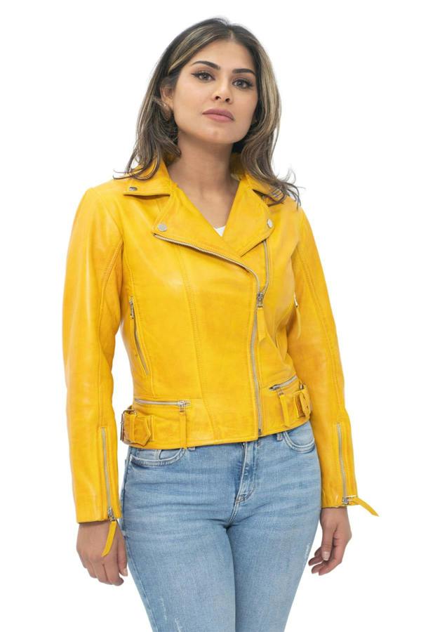 Infinity Leather Womens Leather Biker Jacket-Stockholm