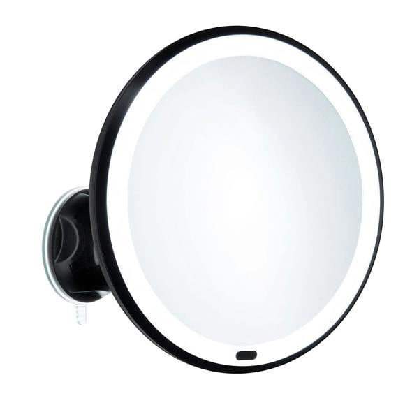 Matt black wall mounted mirror