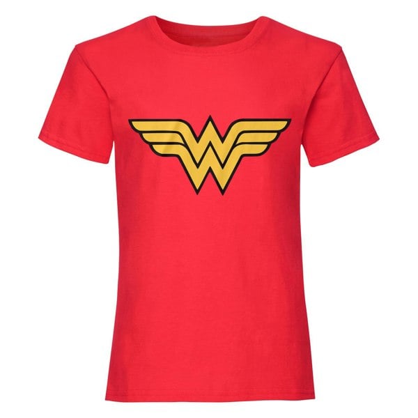 DC Comics Womens/Ladies Wonder Woman Logo Fitted T-Shirt - Red