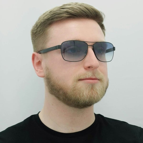 Hugo Boss Sunglasses BOSS 1240/S 003/08 Matte Black Blue Gradient