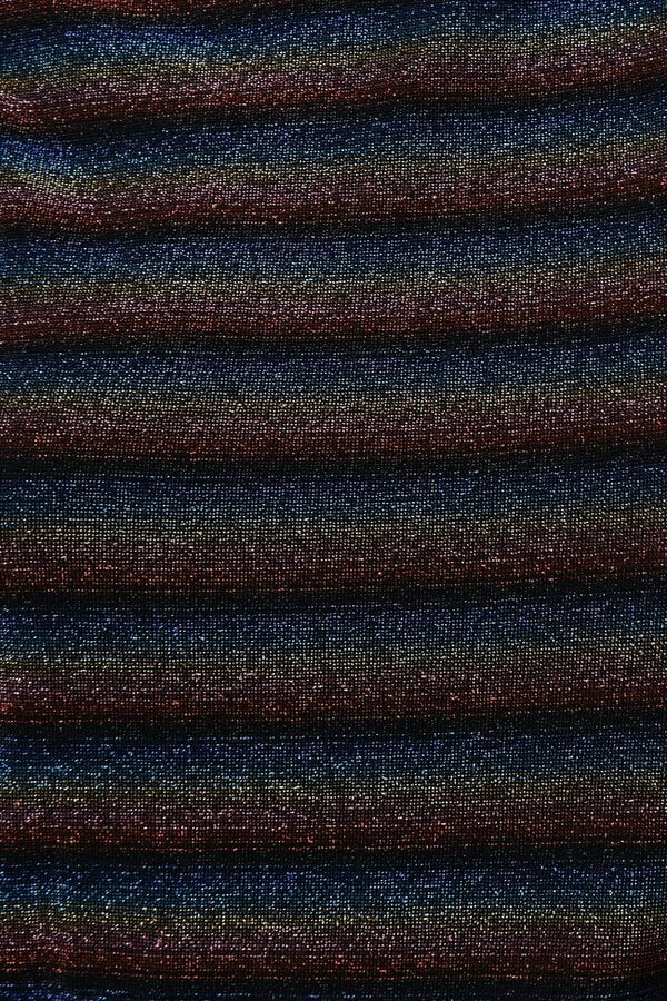 Josiane Sparkle Stripe Boat Neck Top - Gold