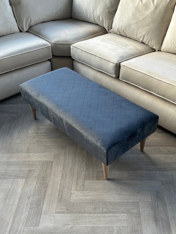 PREMIUM stitched lid pattern FOOTSTOOL BENCH COFFEE TABLE - ISTOOLS