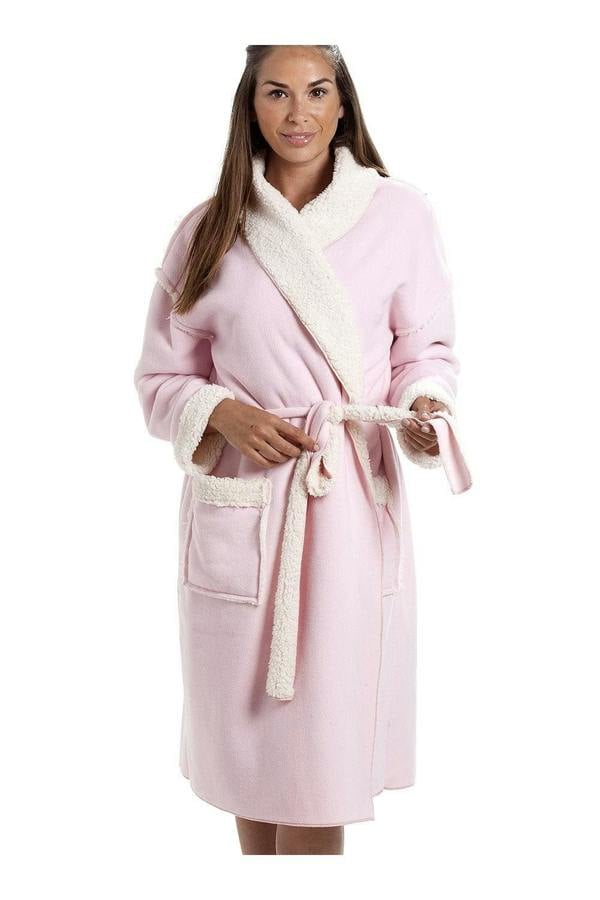 Womens Super Soft Fleece Short Bathrobes