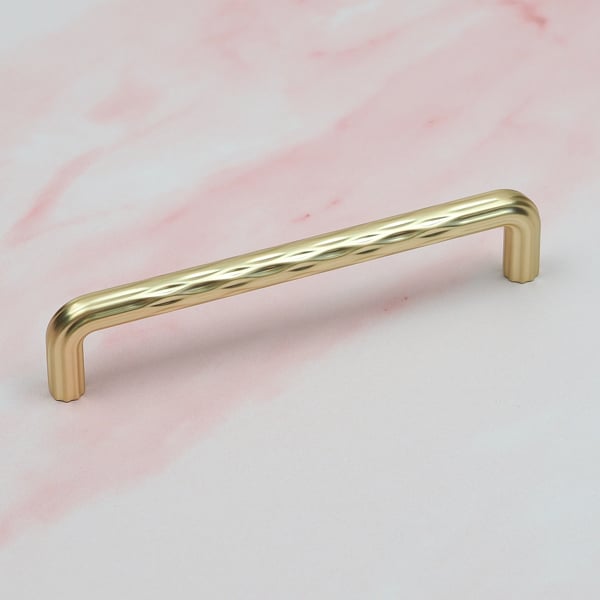 Handle & Home Brushed Brass Textured Handles