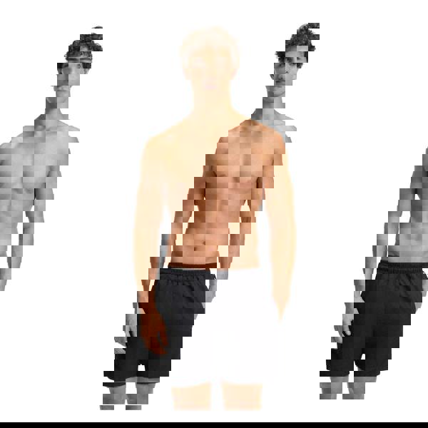 Boss Mens Dolphin Stripe Logo Swim Shorts - Black - 