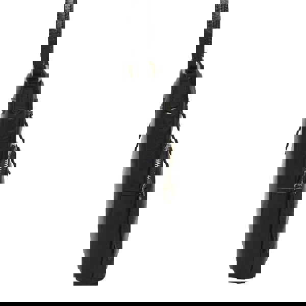 Assots London 'AGATHA' Black Vintage Polished VT Real Leather Crossbody Bag