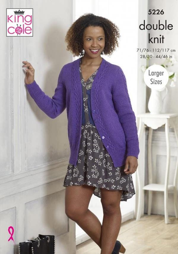 King Cole Majestic DK Knitting Pattern 5226, Cardigans, Waistcoats for Women, 28 - 46 Inches