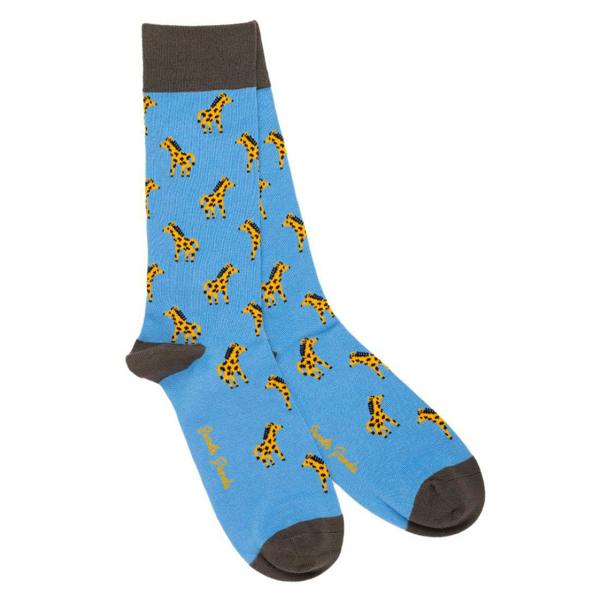 SWOLE PANDA 4-Pack Zoo Animals Bamboo Socks Gift Box, Red/Green/Blue/Navy