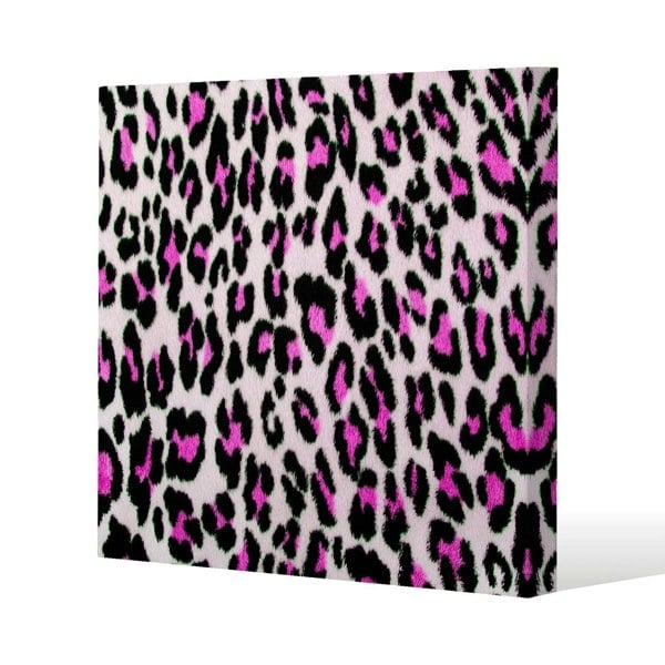 Benjamin Tate Design Pink Fluffy Leopard (Canvas Print)
