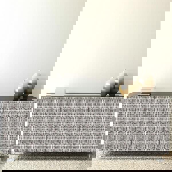 WT1593 - Picasso Grey Marble Mosaic Wall Tile Sticker Set - 15 x 15 cm (6 x 6 in) - 24 pcs