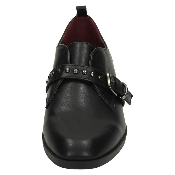 Spot On Ladies Spot On Low Heel Buckle Strap Shoes