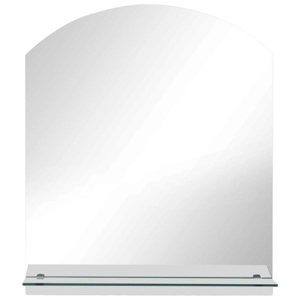 Berkfield Wall Mirror with Shelf 30x50 cm Tempered Glass
