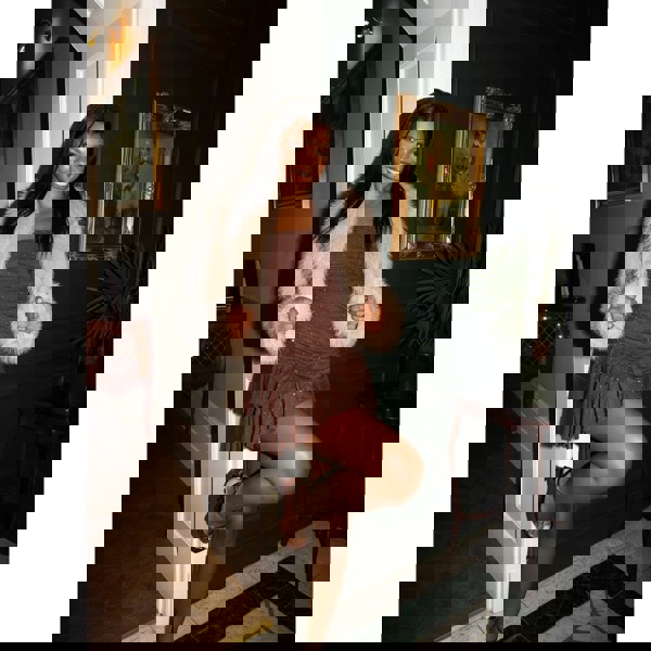 Pink Vanilla Diamante Ruffle Mini Dress