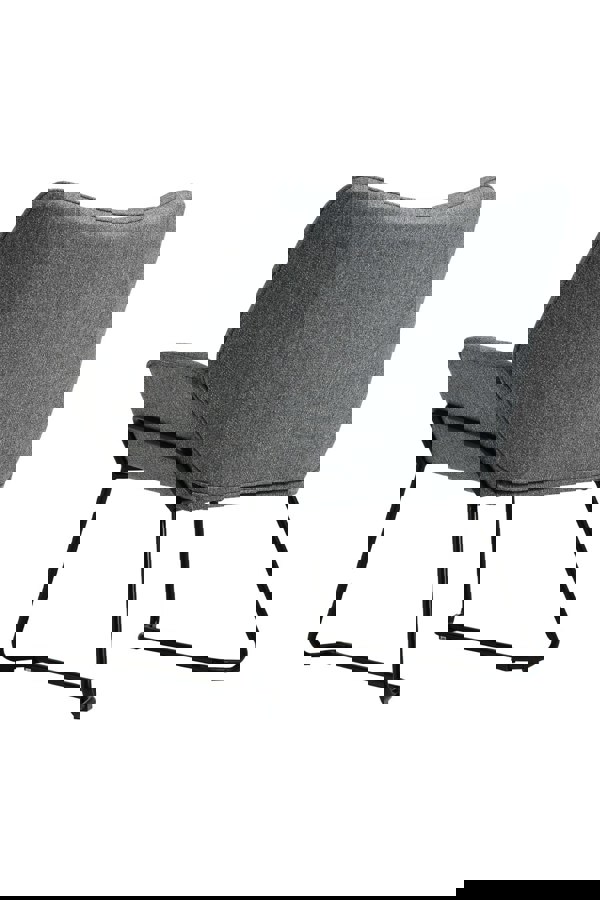 Living and Home Minimalist Linen Armchair Grey