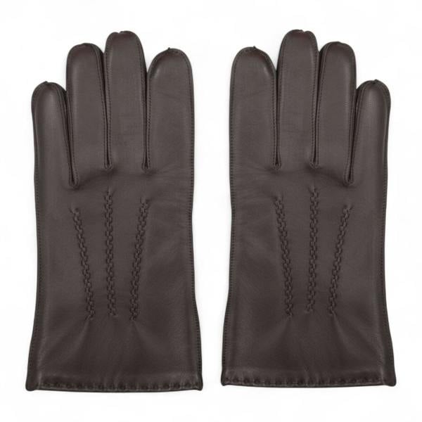 Infinity Leather Men’s Italian Leather Warm Wool Lining Winter Stich Design Gloves - M-LGV-205