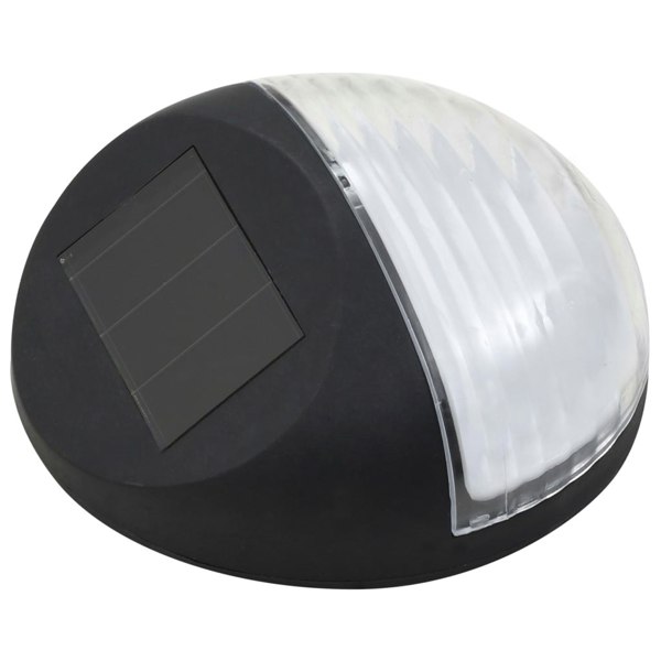 Berkfield Outdoor Solar Wall Lamps LED 24 pcs Round Black